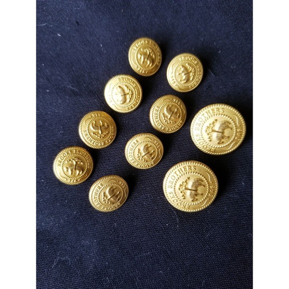 Brooks Brothers Sheep Gold Set 10 Blazer Jacket 15mm & 20mm Replacement Button - Picture 4 of 6